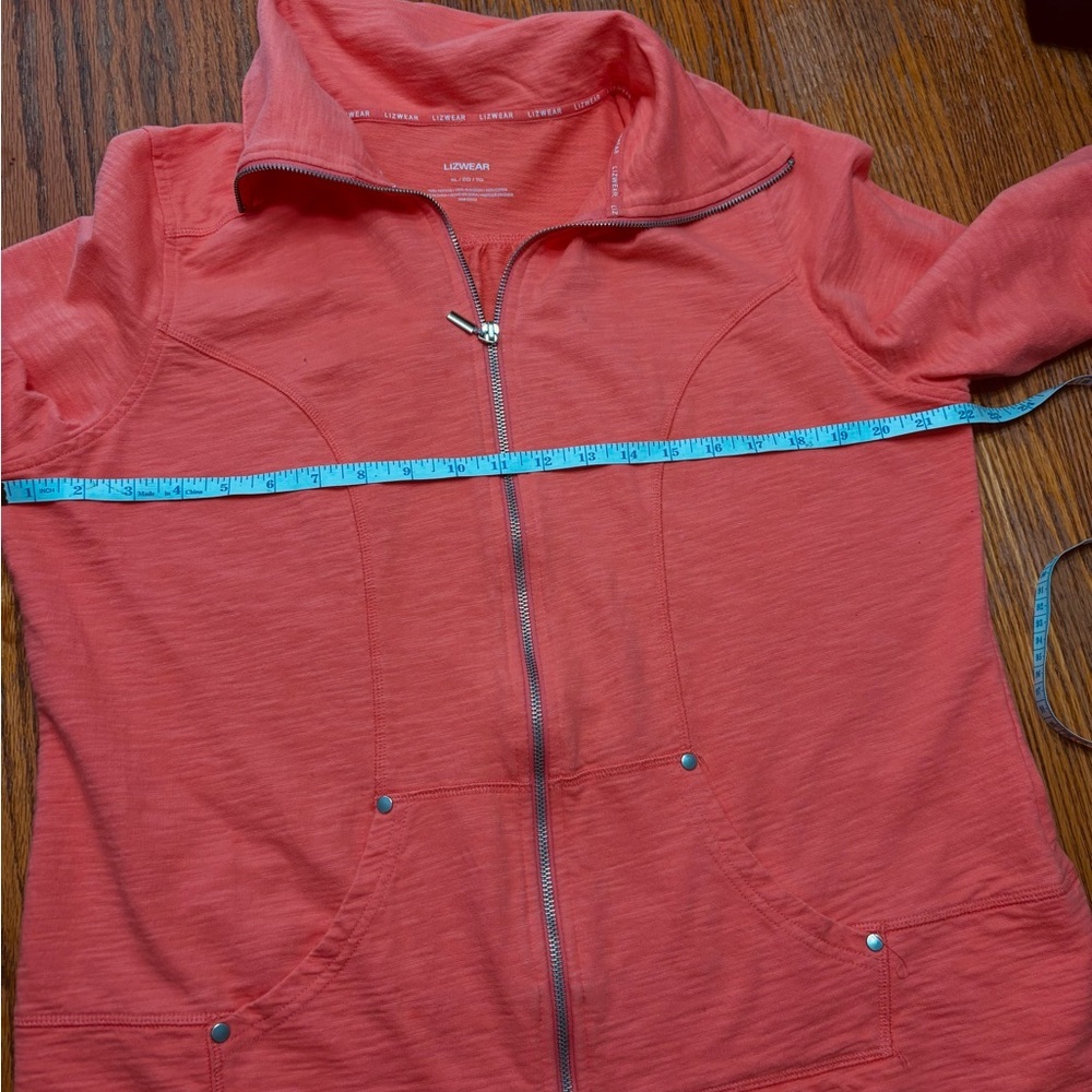 Women’s Lizwear Activewear Jacket full zip and roll-tab sleeves sz XL light soft - Picture 5 of 5